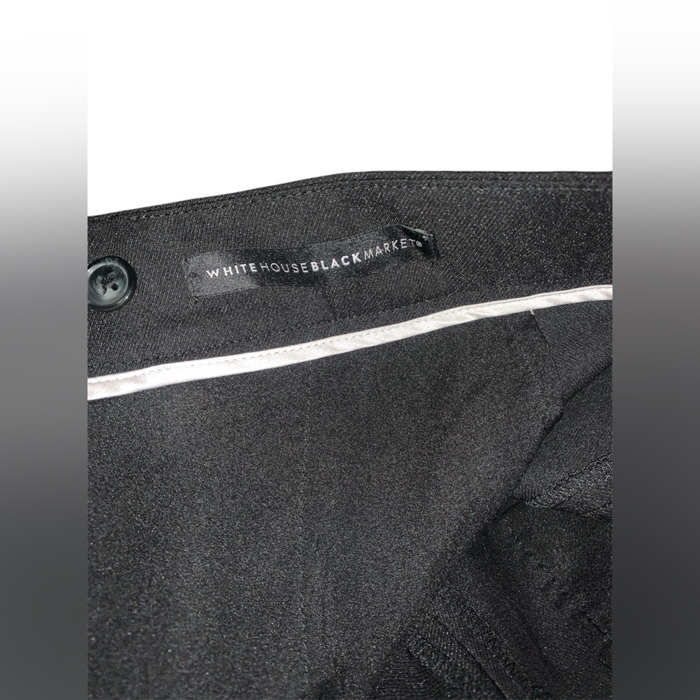 White House Black‎ Market Black The Slim Ankle Dress Pant With Lace Waist Sz 12 - Picture 7 of 7